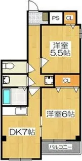 レナジア三郷【1階】の間取り