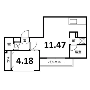 仮)GA-北11東12 MS【3階】の間取り