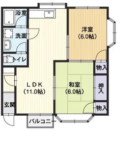 ヴィラ・ランコントレ E棟【1階】の間取り