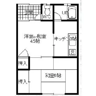 グリーンハイツI【1階】の間取り