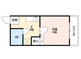 朝日ヶ丘ハイツ【2階】の間取り