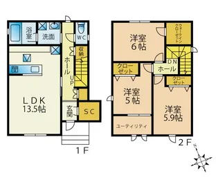 福岡県福岡市城南区七隈7【一戸建】の間取り