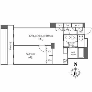 リバーシティ21イーストタワーズ【34階】の間取り