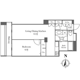 リバーシティ21イーストタワーズ 10棟【34階】の間取り