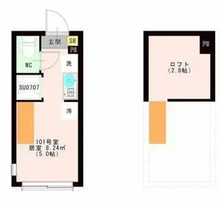 東京都杉並区和泉1【アパート】の間取り