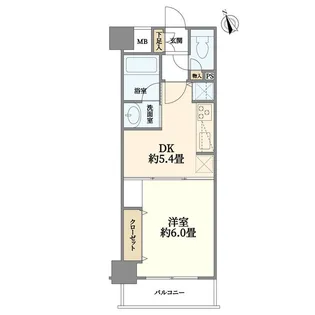 アール・ケープラザ横浜V【5階】の間取り