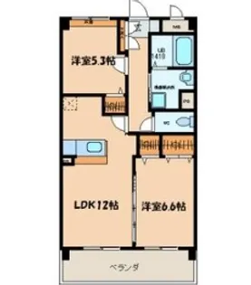 ウイングヒルズ壱番館【3階】の間取り