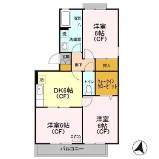 埼玉県川口市戸塚東4【アパート】の間取り