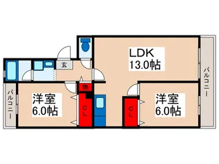 SUNNCITY HIKOTA B-3【1階】の間取り