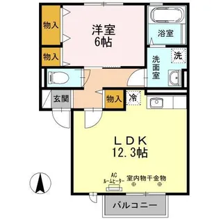 グレイシャスコートB【2階】の間取り