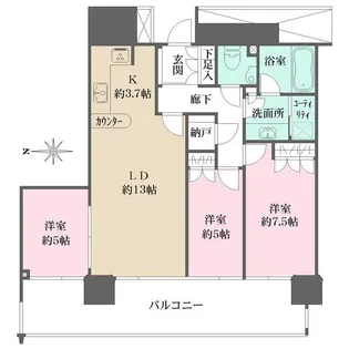 M.M.TOWERS the West【10階】の間取り