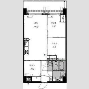 Alivis野田阪神【7階】の間取り