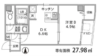 プレシオ日本堤【5階】の間取り