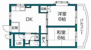 アミティー烏山【2階】の間取り