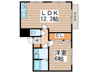 アプリコット藤が丘【1階】の間取り