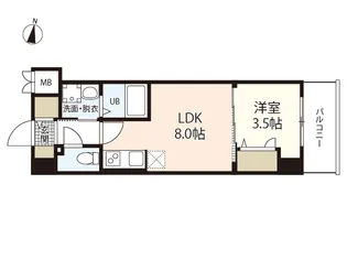 S-RESIDENCE広島駅diletto【2階】の間取り