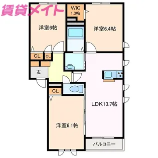 オクトレーブ【2階】の間取り