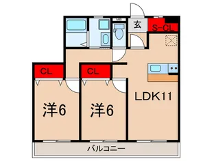 メゾンサトウ【2階】の間取り