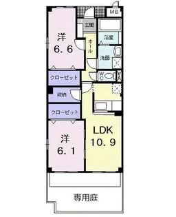 フラン・メゾン【1階】の間取り