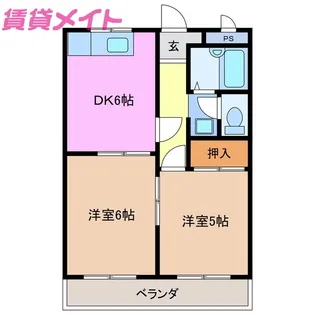 ツインクルメゾンI【1階】の間取り