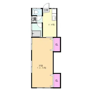 コーポ林【1階】の間取り
