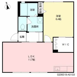 クローバー【1階】の間取り