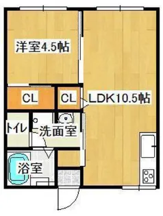 コーポ朝日【1階】の間取り