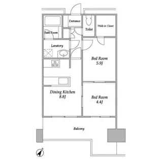 プラザタワー勝どき【29階】の間取り