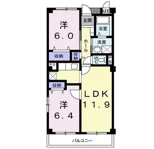 ア・ラ・モード2002【2階】の間取り