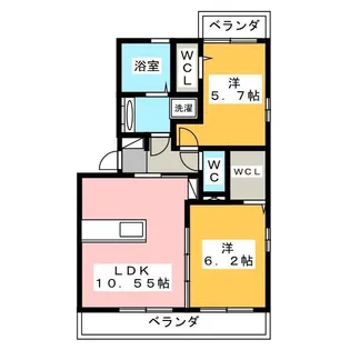 ルピナコート A【1階】の間取り