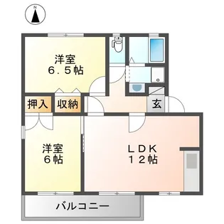 パラシオン旭【2階】の間取り