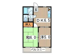 ジュネス峰B【1階】の間取り