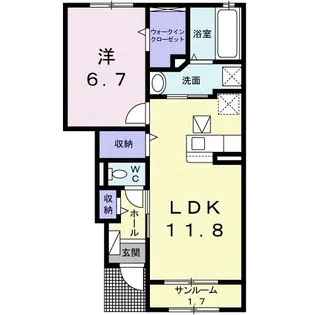 メゾン・ディス【1階】の間取り