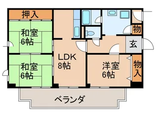 グリーンスクエアシバ【6階】の間取り