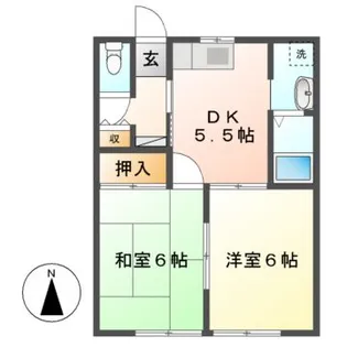 エーリ井山 B【2階】の間取り
