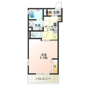 ヴィーブル阿倍野WEST【2階】の間取り