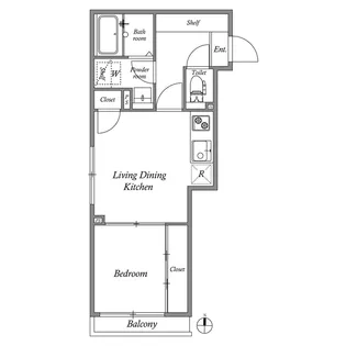 ルクレ目白西坂【2階】の間取り