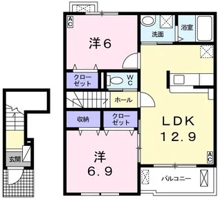 ヴェルジェ【2階】の間取り