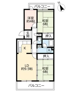 URアーバンハイツ荒江【5階】の間取り
