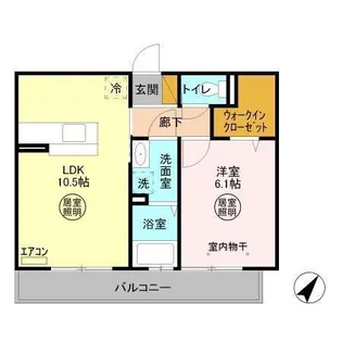 カーサブリリオ【3階】の間取り