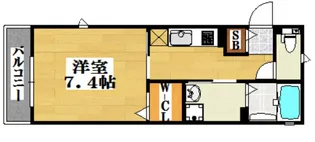 オクサリーダ美野島【2階】の間取り