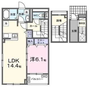 アバンツァートI【3階】の間取り