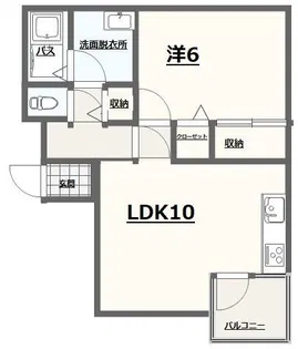 クレッセントコート【1階】の間取り
