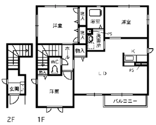 ブランシェ莇生野【2階】の間取り