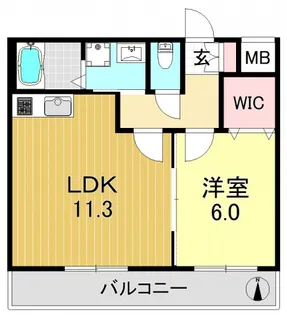ノースランジェ長原【1階】の間取り