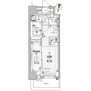 メイクスデザイン名駅南【9階】の間取り