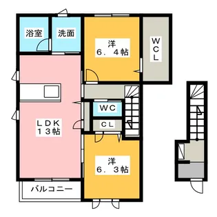 シティフィールドII【2階】の間取り