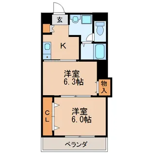 プレステージ名古屋【2階】の間取り