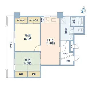 エクレール横浜西口【8階】の間取り