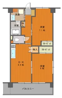 サンライズ入間【2階】の間取り